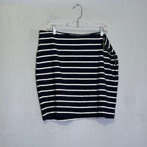 Banana Republic Y2K stripped side zip above knee skirt, women's 14